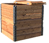 Composter avec un composteur bois